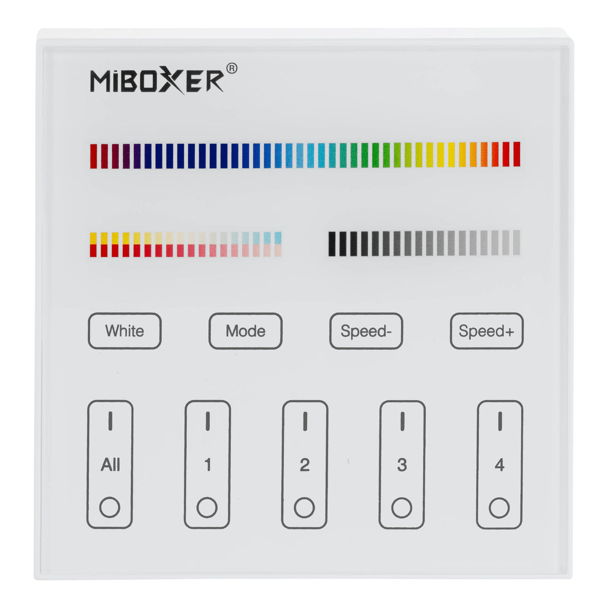 RF-PANEL-FERNBEDIENUNG 4-ZONE (RGB+CCT), weiss