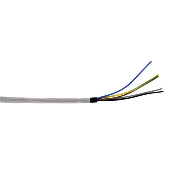 TEXTILKABEL 5X0,75 L-5m SILBER