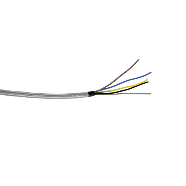 TEXTILKABEL 5X0,75 L-10m SILBER