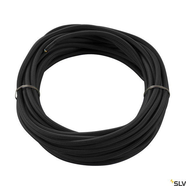Textilkabel, 3-polig, 10m, schwarz