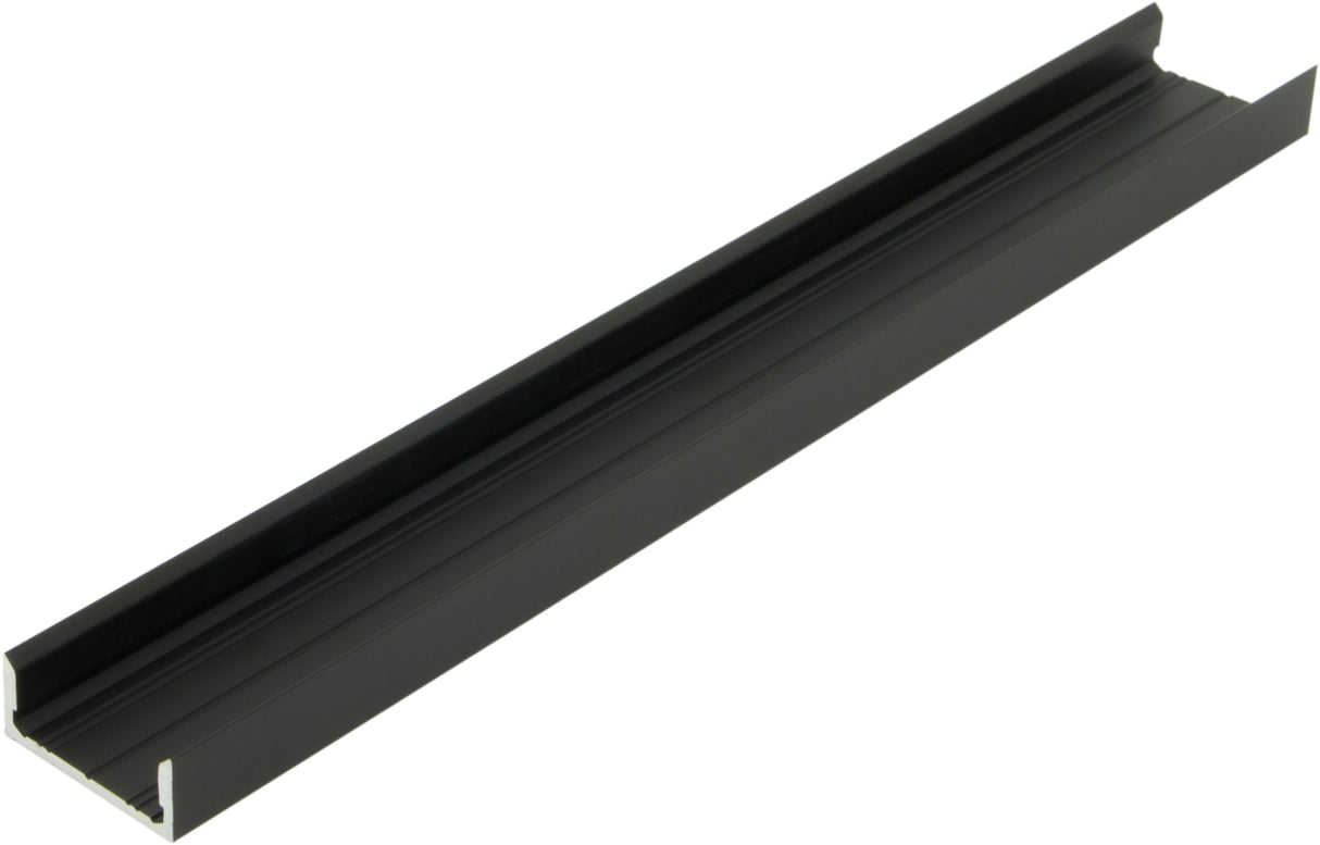 Aluminiumprofil LBF, L-2000mm B-19mm H-8mm schwarz
