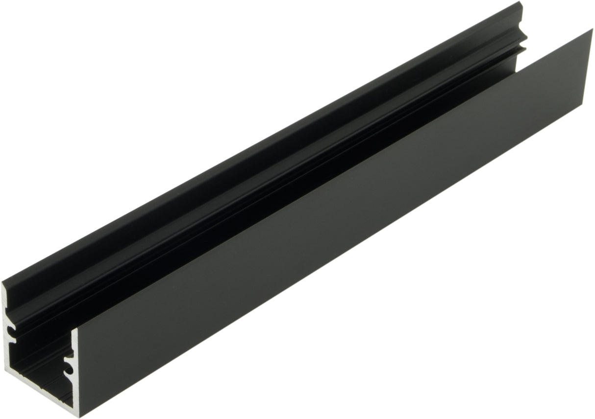 Aluminiumprofil LBR, L-2000mm B-19mm H-19mm schwarz