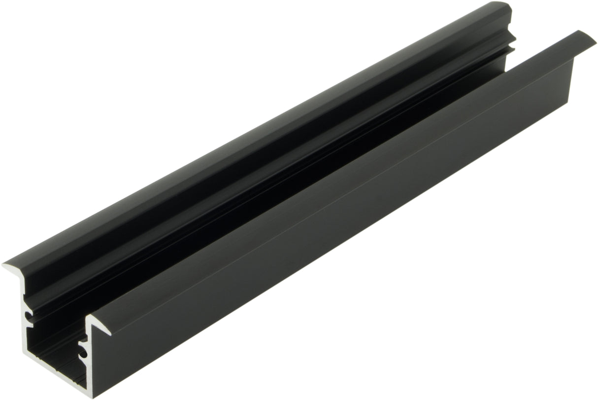 Aluminiumprofil LBI, L-2000mm B-29mm H-19mm schwarz