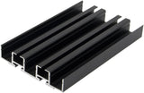 Aluminiumprofil LBG / schwarz, L-2000mm B-90mm H-19mm