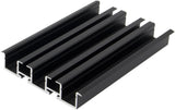 Aluminiumprofil LBGI / schwarz, L-2000mm B-100mm H-19mm