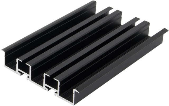 Aluminiumprofil LBGI / schwarz, L-2000mm B-100mm H-19mm