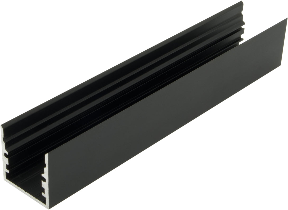 Aluminiumprofil TBR, L-2000mm B-25mm H-25mm schwarz