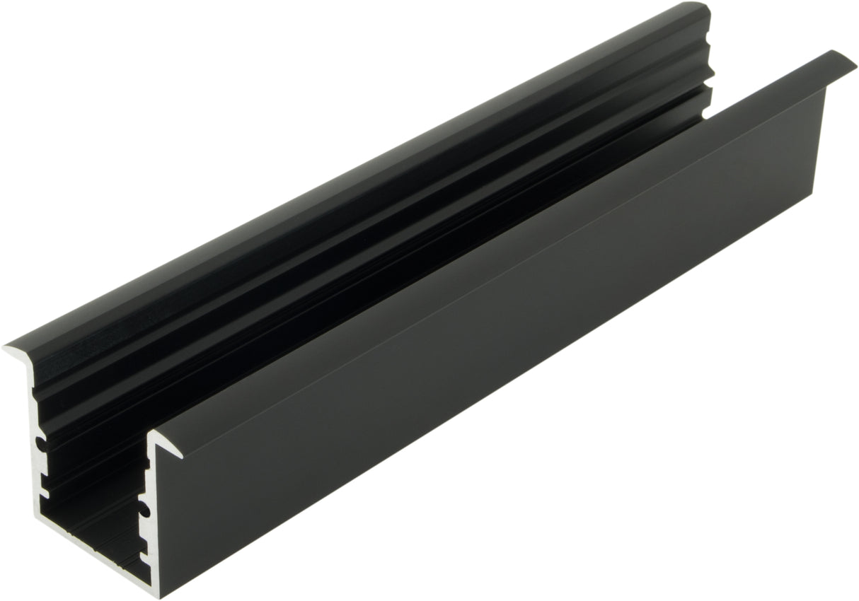 Aluminiumprofil TBI, L-2000mm B-25mm H-27mm schwarz