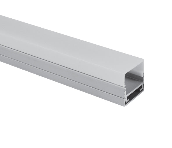 7906/AL PROFIL 2m + PMMA opal square Abdeckung