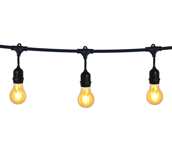 0994/B SCHWARZ STRING LIGHTS IP44 8,5m 15x E27 12W