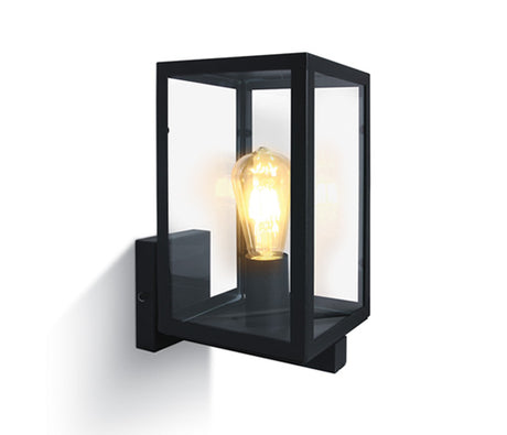 67406C/B SCHWARZ WALL LIGHT 12W E27 IP43