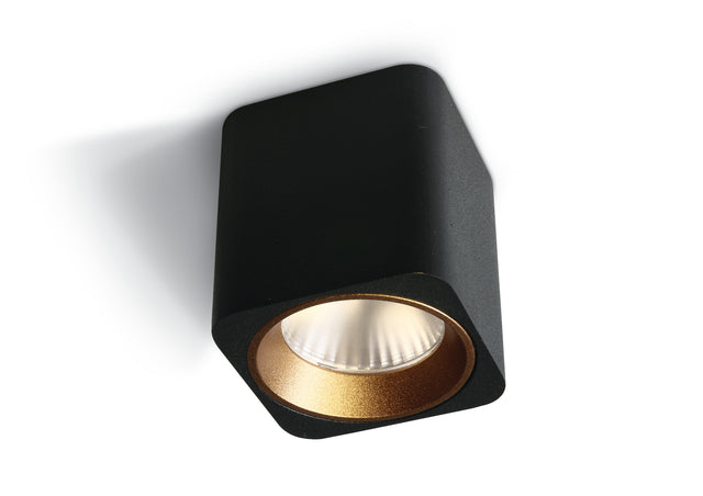 12107KA/B/W SCHWARZ LED 7W WW 35° 230V SQUARE DIMMBAR