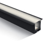 7912R/B SCHWARZ EINBAU PROFIL 2m + PC OPAL Abdeckung