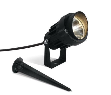 7068/B/W SCHWARZ SPOT 6W WW IP65 SPIKE 230V