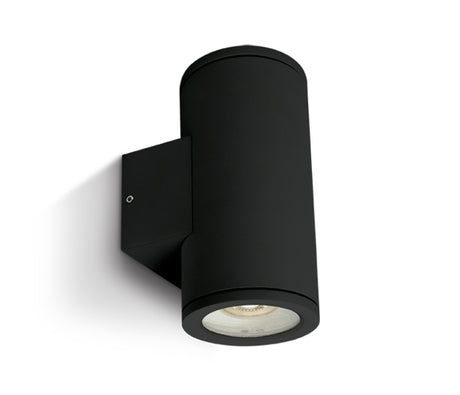 67400B/B SCHWARZ WALL GU10 2x10W IP54