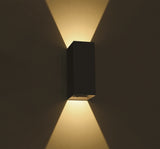67398A/B/W SCHWARZ WALL 2x3W WW IP54 DARK LIGHT 100-240V