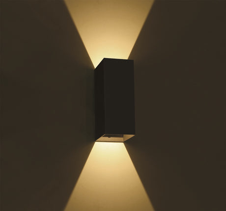67398A/B/W SCHWARZ WALL 2x3W WW IP54 DARK LIGHT 100-240V