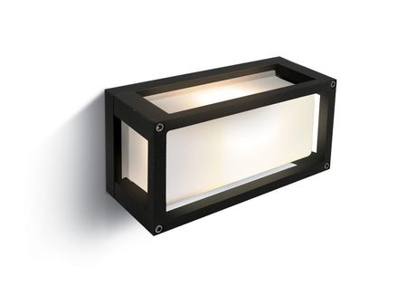 67420/B SCHWARZ E27 12W WALL LIGHT IP54