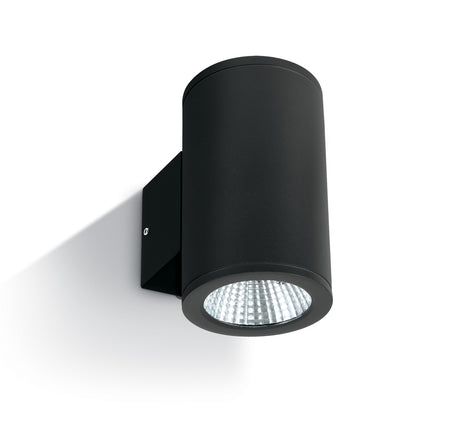 67138/B/W SCHWARZ COB LED 2x6W WW IP54 230V