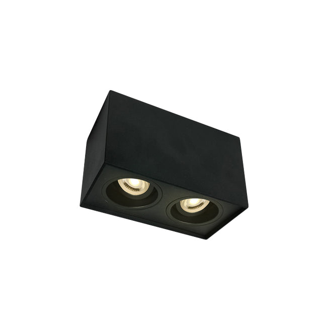 12205YA/B SCHWARZ GU10 2x10W ADJUSTABLE SQUARE 100-240V