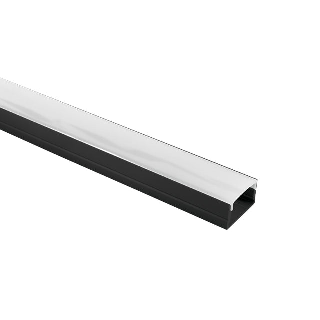 7905/B SCHWARZ PROFIL 2m + PC opal Abdeckung