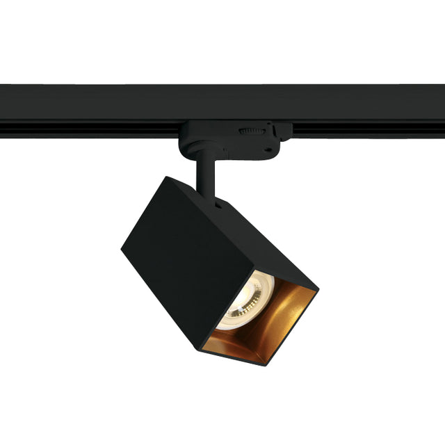 65105NAT/B SCHWARZ GU10 10W TRACK SPOT DARK LIGHT SQUARE