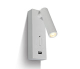 65746A/W/W WEISS SPOT 3W WW IP20 230V USB 2A