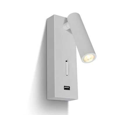 65746A/W/W WEISS SPOT 3W WW IP20 230V USB 2A
