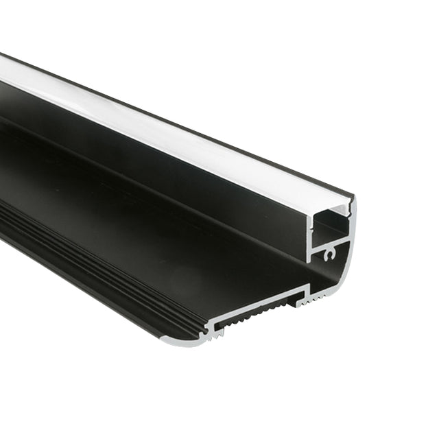 7920/B SCHWARZ ALUMINIUM LED PROFIL FÜR STEPS 2m