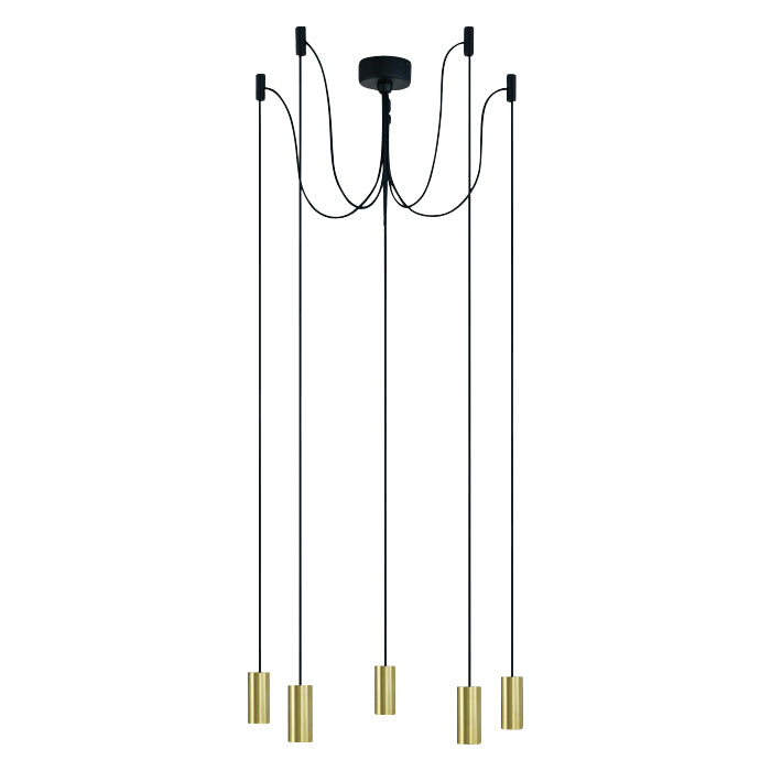 63124C/BBS GEBÜRSTETES MESSING PENDANT 20W 5xE27