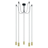 63124C/BBS GEBÜRSTETES MESSING PENDANT 20W 5xE27
