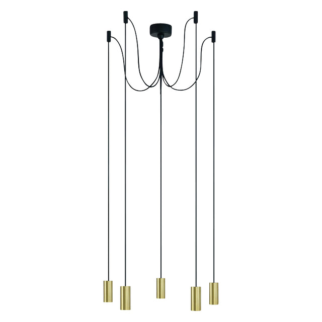 63124C/BBS GEBÜRSTETES MESSING PENDANT 20W 5xE27
