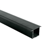7910R/B/B SCHWARZ EINBAU PROFIL 2m + SCHWARZ PC Abdeckung