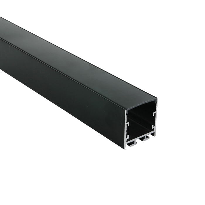 7912/B/B SCHWARZ PROFIL 2m + SCHWARZ PC Abdeckung