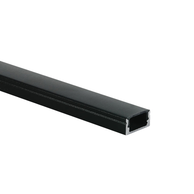 7902/B/B SCHWARZ PROFIL 2m + PC SCHWARZ Abdeckung