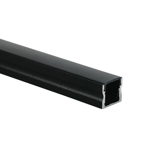 7904/B/B SCHWARZ PROFIL 2m + PC SCHWARZ Abdeckung