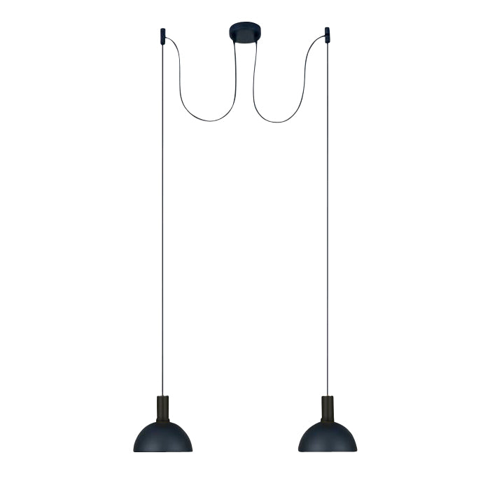 63140B/B SCHWARZ mit SCHWARZ SHADE 10W 2xE27