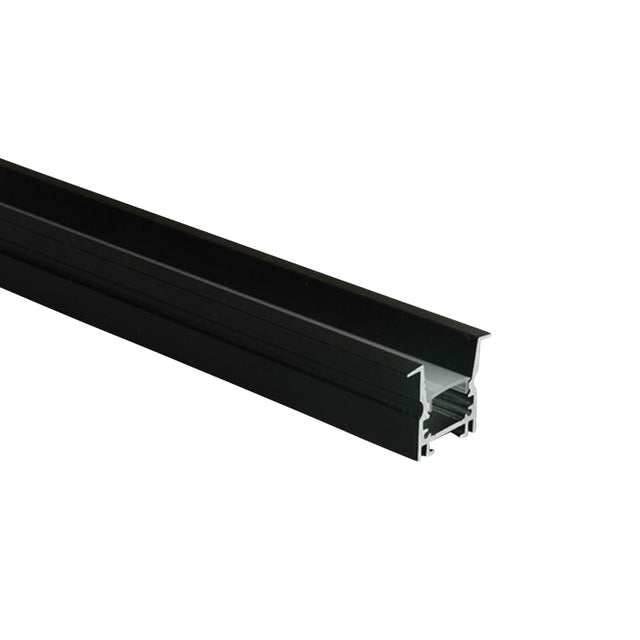 7903R/B SCHWARZ EINBAU PROFIL 2m + PC Opal Abdeckung