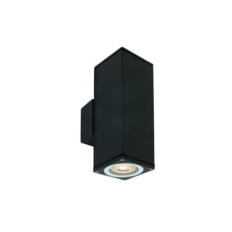67426C/B SCHWARZ WALL 2xGU10 10W IP54 100-240V