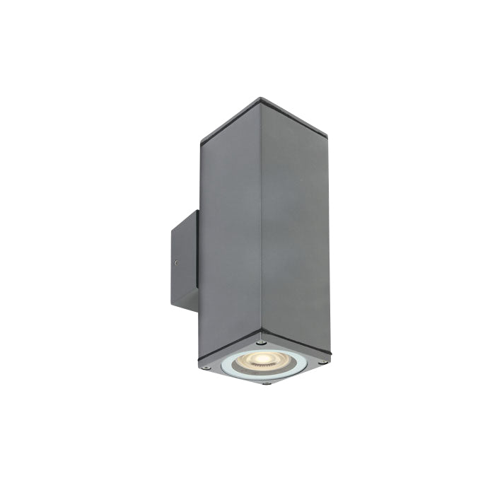 67426C/G GRAU WALL 2xGU10 10W IP54 100-240V