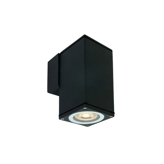67426B/B SCHWARZ WALL GU10 10W IP54 100-240V