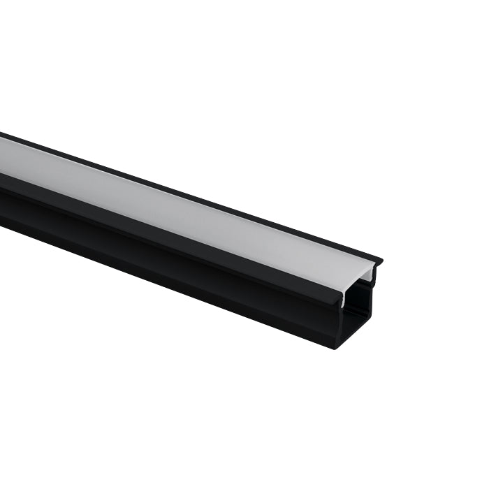 7904R/B SCHWARZ EINBAU PROFIL 2m + PC opal Abdeckung
