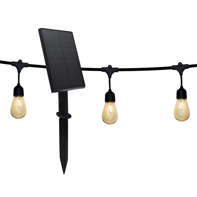 0996/B SCHWARZ SOLAR STRING LIGHTS 1W IP67 8,5m 12xLEDs