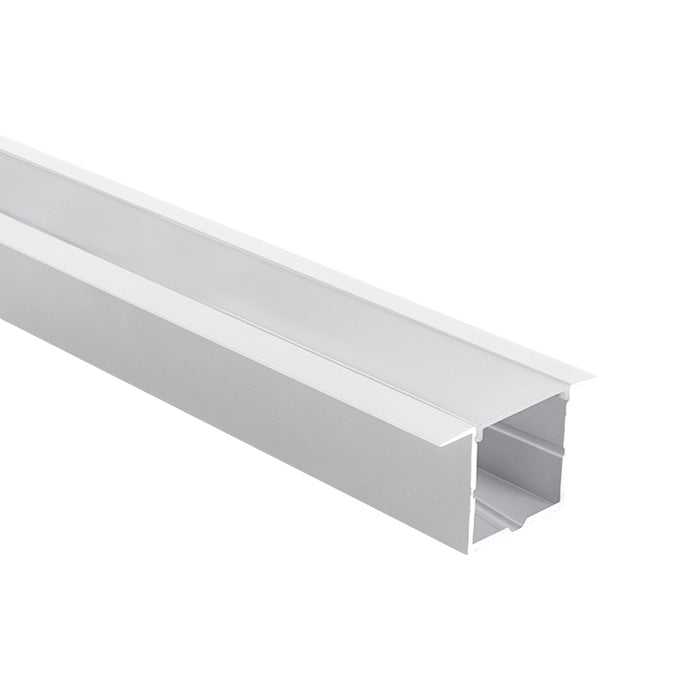 7910R/W WEISS EINBAU PROFIL 2m + PC opal Abdeckung