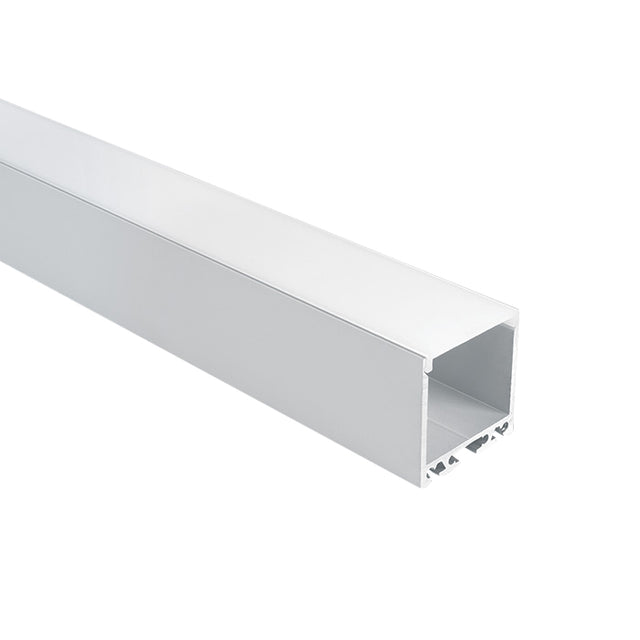 7912/W WEISS PROFIL 2m + PC OPAL Abdeckung