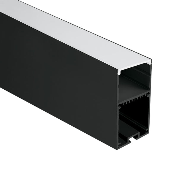 7910/B SCHWARZ PROFIL 2m + PC OPAL Abdeckung