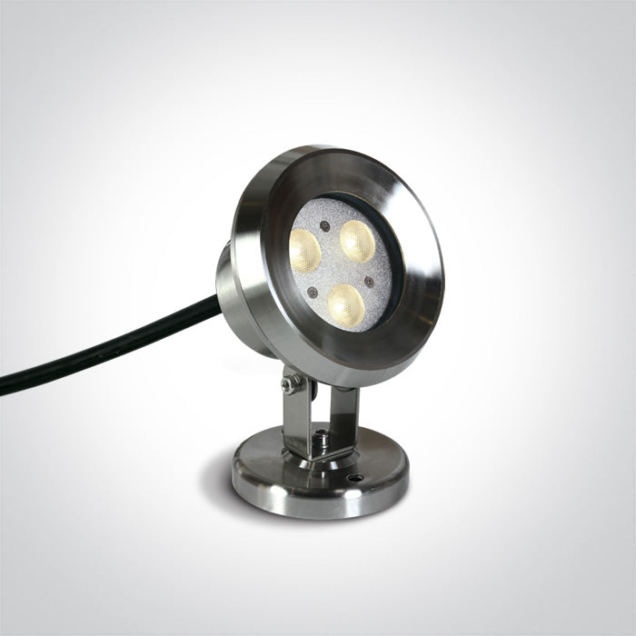 69064A/W 3X1W LED WW SS316 IP68 ADJUSTABLE UNDERWATER 24V