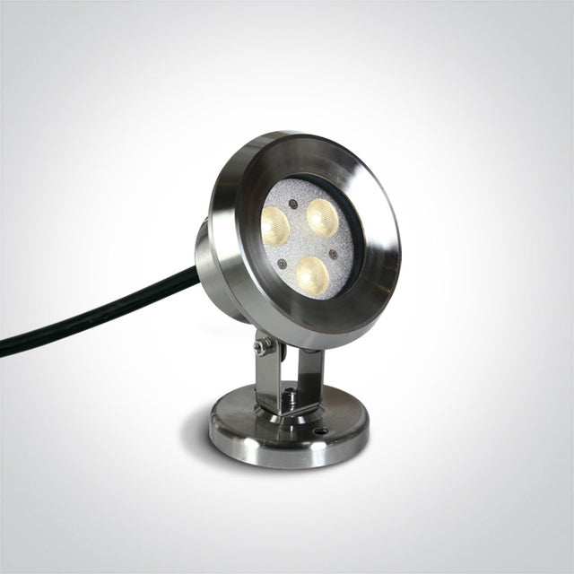 69064A/W 3X1W LED WW SS316 IP68 ADJUSTABLE UNDERWATER 24V