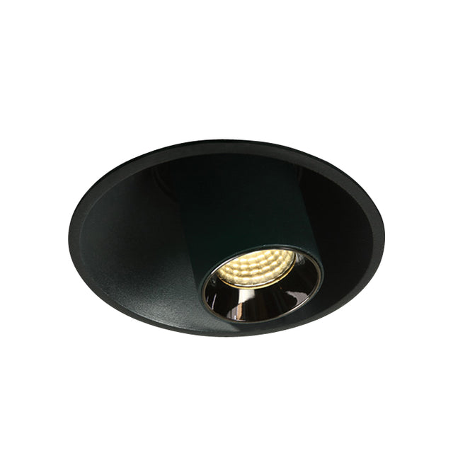 11107T/B/W SCHWARZ COB EINBAU LED 7W WW 38° ADJUSTABLE
