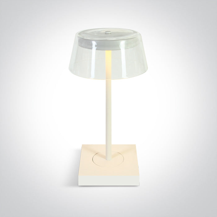 61090/W WEISS 2,5W TISCHLAMPE AKKU USB IP65 DIMMBAR